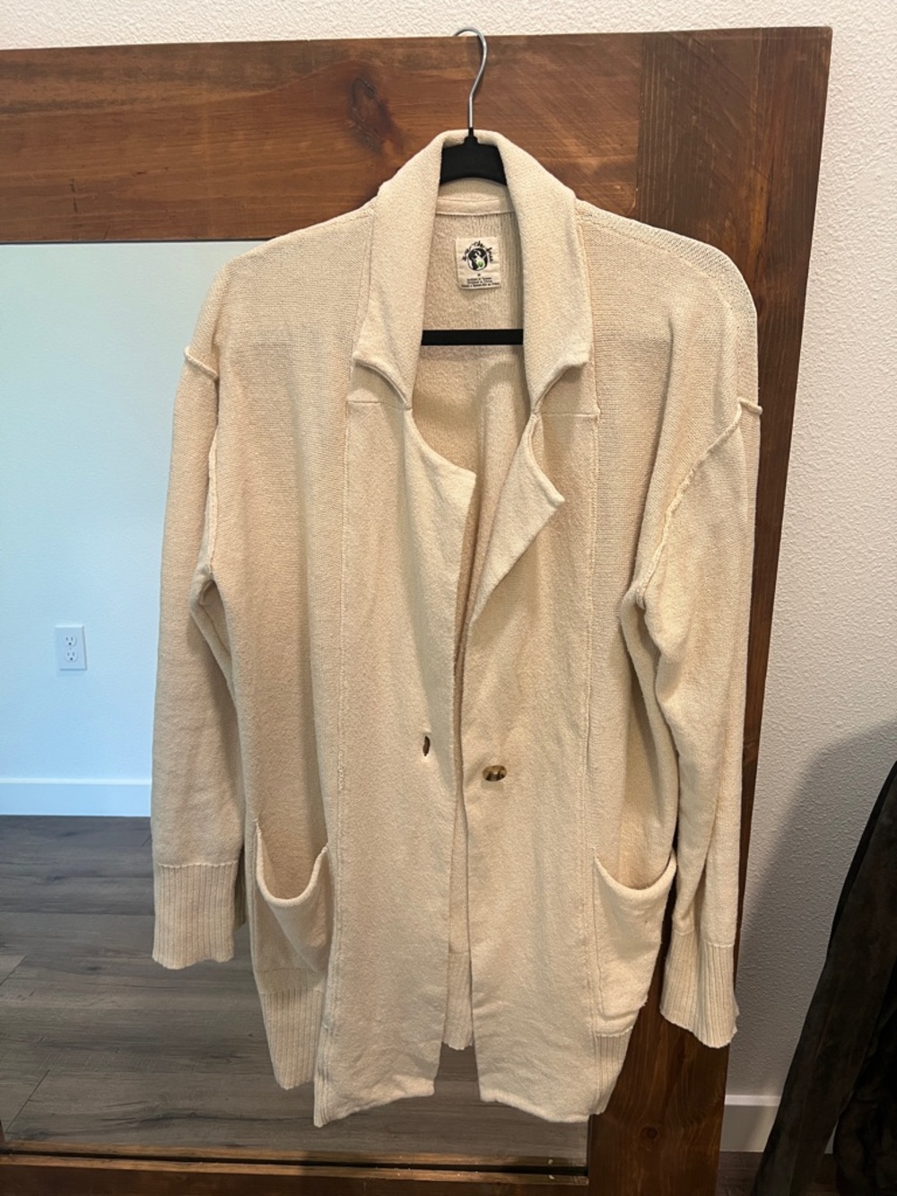 Cream Open Front Cozy Cardigan